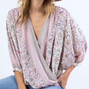 Lovestitch crossover boho blouse size small